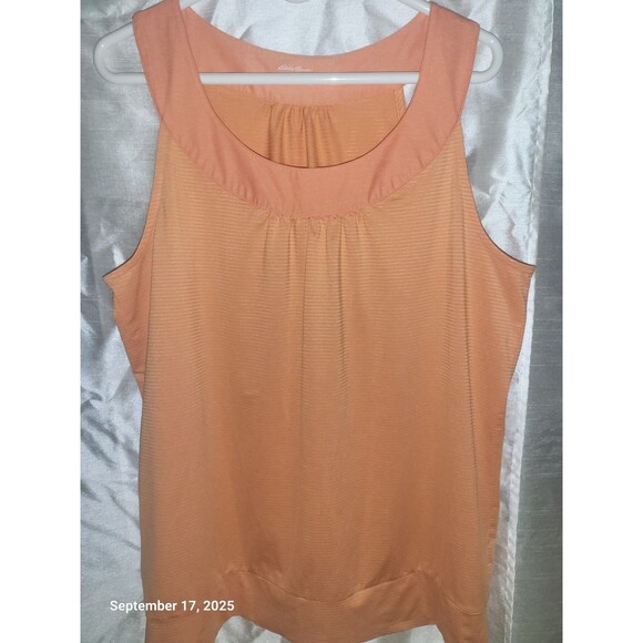 Eddie Bauer Womens Orange Sleeveless Top Size XL EUC - Picture 1 of 7